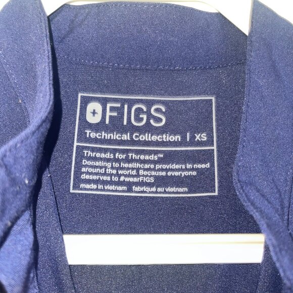 Figs Navy Blue Rafaela Top - Picture 2 of 3